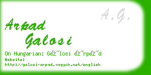 arpad galosi business card